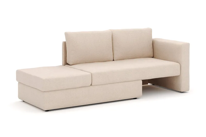 Alnaryd 2-3personers Sofa med Nedfældeligt Armlæn - Beige - Møbler - Sofaer - 2 personers sofa