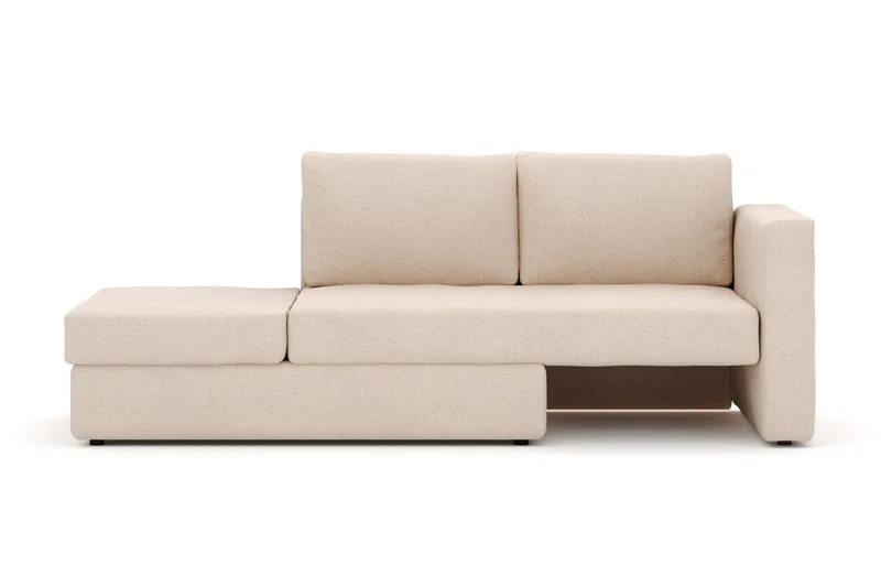 Alnaryd 2-3personers Sofa med Nedfældeligt Armlæn - Beige - Møbler - Sofaer - 2 personers sofa