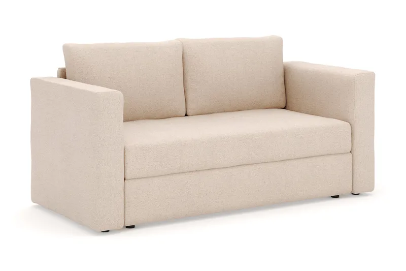 Alnaryd 2-3personers Sofa med Nedfældeligt Armlæn - Beige - Møbler - Sofaer - 2 personers sofa