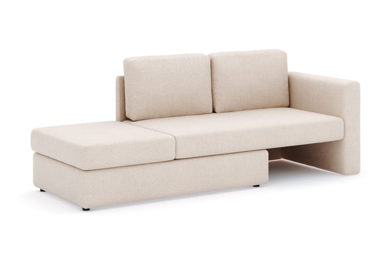 Alnaryd 2-3personers Sofa med Nedfældeligt Armlæn - Beige - Møbler - Sofaer - 2 personers sofa