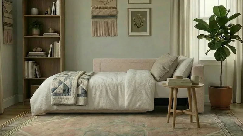 Alnaryd 2-3personers Sofa med Nedfældeligt Armlæn - Beige - Møbler - Sofaer - 2 personers sofa