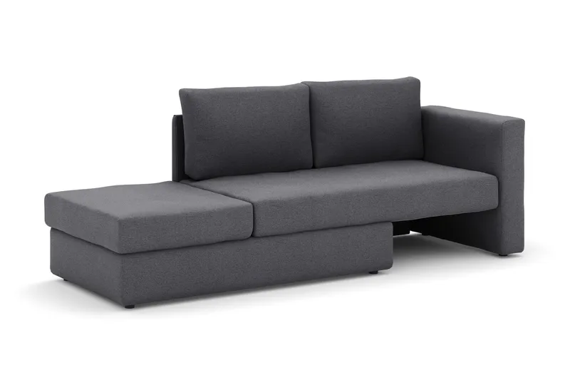 Alnaryd 2-3personers Sofa med Nedfældeligt Armlæn - Grå - Møbler - Sofaer - 2 personers sofa