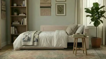 Alnaryd 2-3personers Sovesofa med Nedfældeligt Armlæn - Beige - Møbler - Sofaer - Sovesofaer