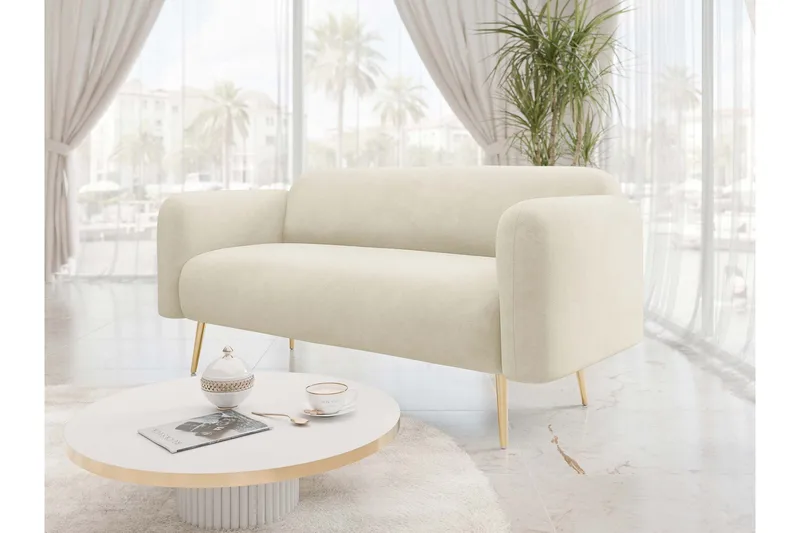 Alros Soffa 2-sits - Beige - Møbler - Sofaer - Velour sofaer