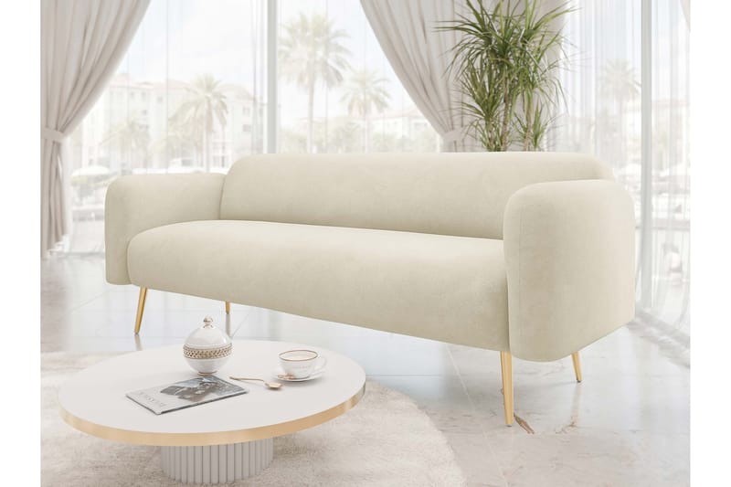 Alros Soffa 3-personers - Beige - Møbler - Sofaer - Velour sofaer