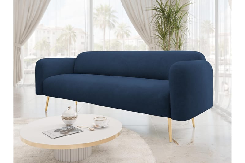 Alros Soffa 3-personers - Marineblå - Møbler - Sofaer - Velour sofaer
