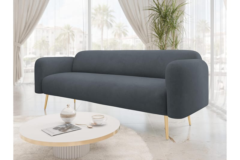 Alros Soffa 3-personers - Grå - Møbler - Sofaer - Velour sofaer