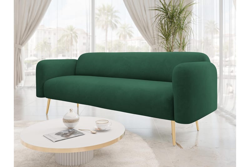 Alros Soffa 3-personers - Grøn - Møbler - Sofaer - Velour sofaer
