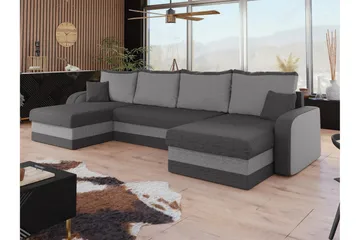 Alvared Sofa Dobbeltdivan 4-personers - Lys grå/Grå - Møbler - Sofaer - Sovesofaer