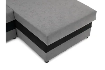 Alvared Sofa Dobbeltdivan 4-personers - Sort - Møbler - Sofaer - Sovesofaer