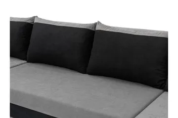 Alvared Sofa Dobbeltdivan 4-personers - Sort - Møbler - Sofaer - Sovesofaer