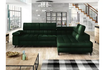 Amshyttan Sofa med Chaiselong 3-personers - Grøn - Møbler - Sofaer - Sofa med chaiselong