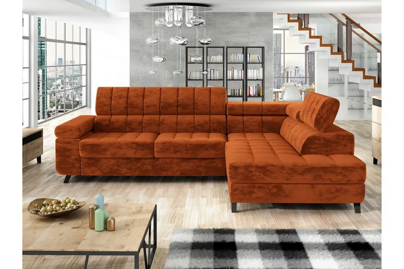 Amshyttan Sovesofa Med Chaiselong 3-Personers - Brun - Møbler - Sofaer - Sovesofaer