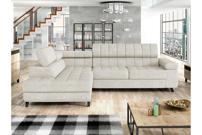 Amshyttan Sovesofa Med Chaiselong 3-Personers - Grå - Møbler - Sofaer - Sovesofaer