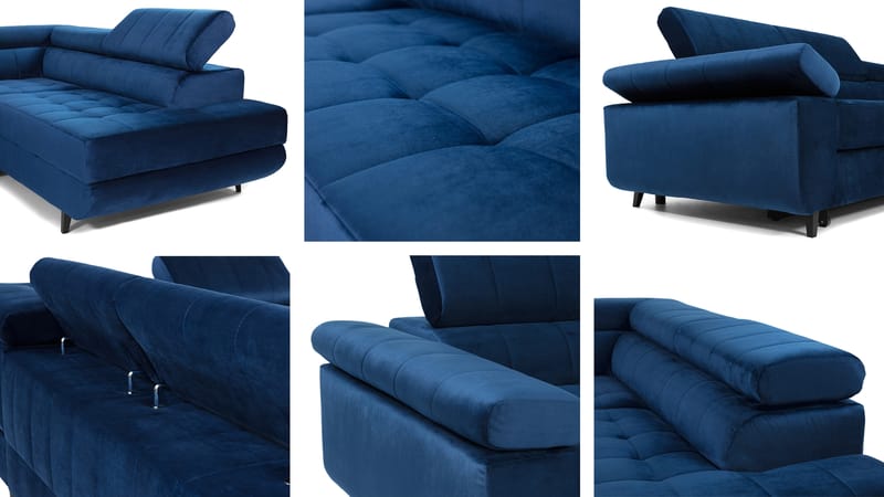 Amshyttan Sovesofa med chaiselong 4-personers - Rosa - Møbler - Sofaer - Sovesofaer