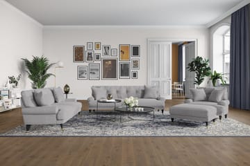 Andrew 3-personers Stofsofa - Grå - Møbler - Sofaer - 3 personers sofa