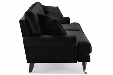 Andrew 3-personers Fløjlssofa - Sort - Møbler - Sofaer - Velour sofaer