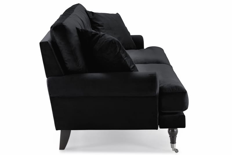 Andrew 3-personers Fløjlssofa - Sort - Møbler - Sofaer - Velour sofaer