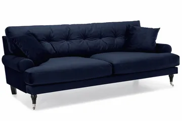 Andrew 3-personers Fløjlssofa - Blå - Møbler - Sofaer - Velour sofaer