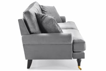 Andrew 3-personers Fløjlssofa - Lysegrå - Møbler - Sofaer - Velour sofaer