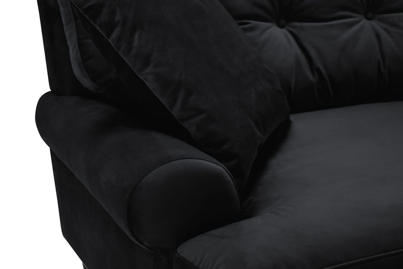 Andrew 3-personers Fløjlssofa - Sort - Møbler - Sofaer - Velour sofaer
