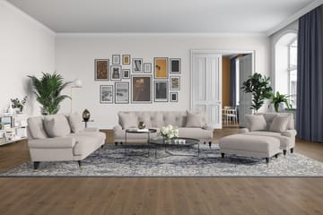 Andrew 3-personers Stofsofa - Beige - Møbler - Sofaer - 3 personers sofa
