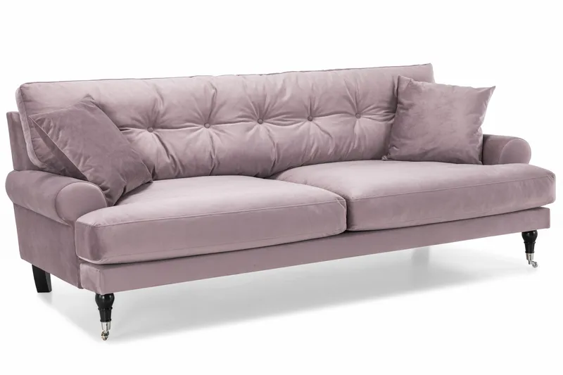 Andrew 3-personers Fløjlssofa - Lilla - Møbler - Sofaer - Velour sofaer