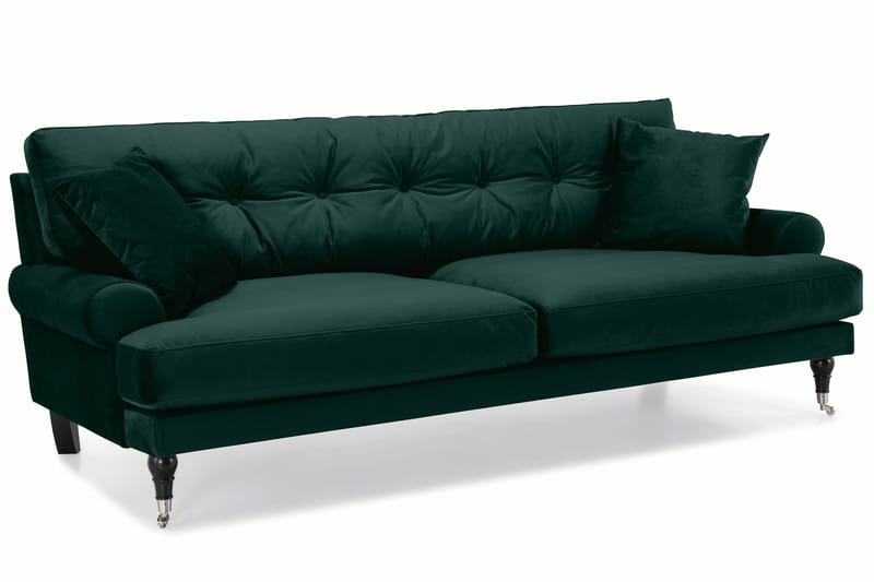 Andrew 3-personers Fløjlssofa - Grøn - Møbler - Sofaer - Velour sofaer