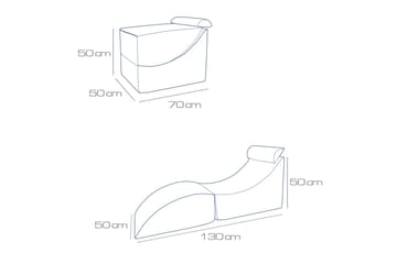 Antigua Daybed med Ryglæn 50 cm - Antracit - Møbler - Sofaer - Daybed