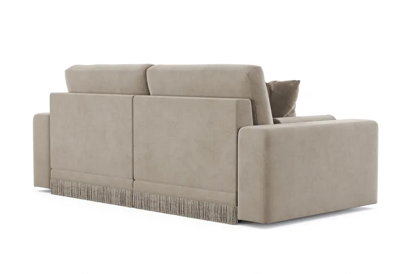 Arken Lyx 3-personers Dyb Sofa i fløjl - Beige - Møbler - Sofaer - Velour sofaer