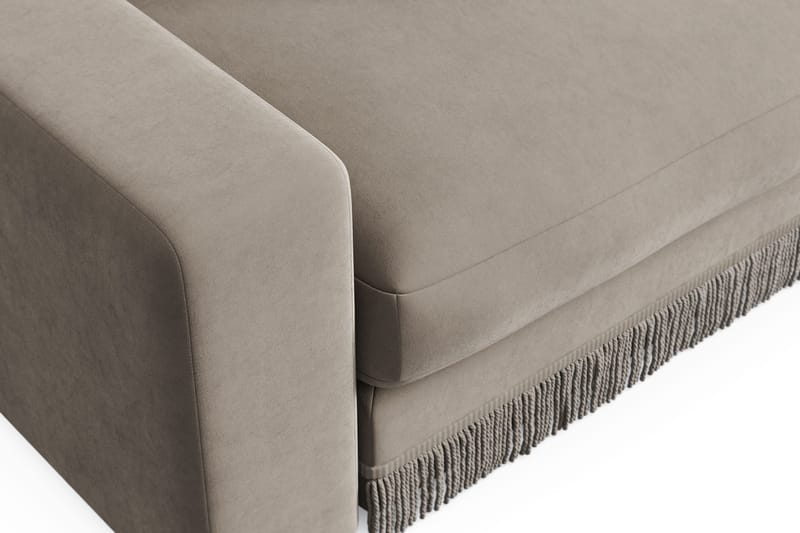 Arken Lyx 3-personers Dyb Sofa i fløjl - Beige - Møbler - Sofaer - Velour sofaer