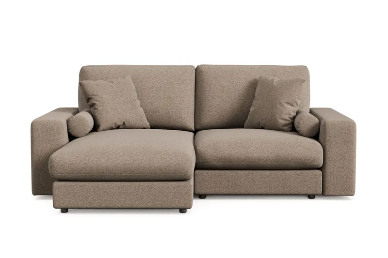 Arken Lyx 3-personers Vendbar L-formet Dyb Chaiselongsofa i stof - Brun - Møbler - Sofaer - Sofa med chaiselong