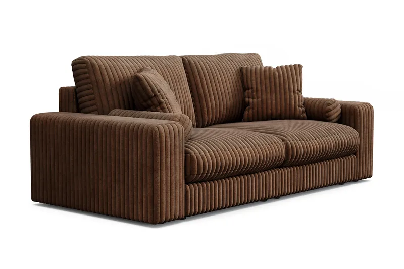 Arken Lyx 3-personers Dyb Sofa i Manchester - Mørkebrun - Møbler - Sofaer - 3 personers sofa