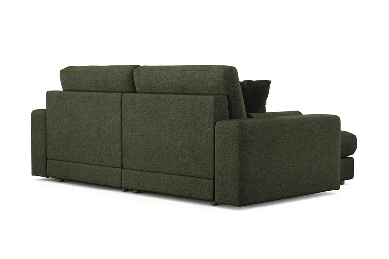 Arken Lyx 3-personers Vendbar L-formet Dyb Chaiselongsofa i stof - Grøn - Møbler - Sofaer - Sofa med chaiselong
