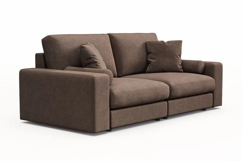 Arken Lyx 3-personers Dyb Sofa i stof - Brun - Møbler - Sofaer - 3 personers sofa