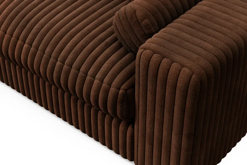 Arken Lyx 3-personers Dyb Sofa i Manchester - Mørkebrun - Møbler - Sofaer - 3 personers sofa