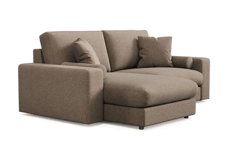 Arken Lyx 3-personers Vendbar L-formet Dyb Chaiselongsofa i stof - Brun - Møbler - Sofaer - Sofa med chaiselong
