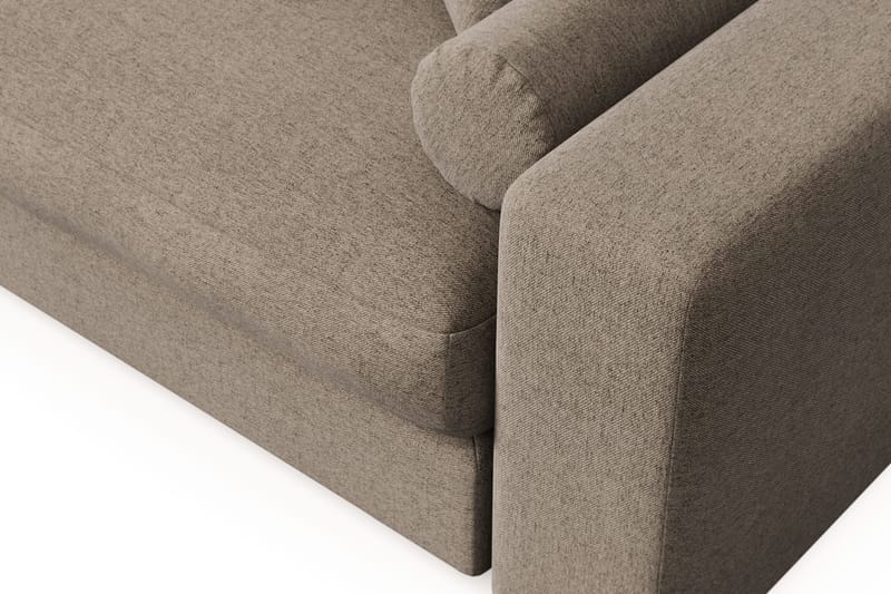Arken Lyx 3-personers Vendbar L-formet Dyb Chaiselongsofa i stof - Brun - Møbler - Sofaer - Sofa med chaiselong
