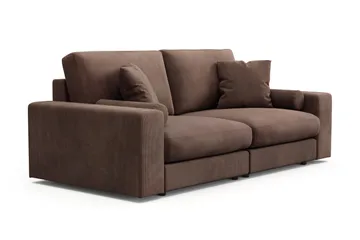 Arken Lyx 3-personers Dyb Sofa i Manchester - Brun - Møbler - Sofaer - 3 personers sofa