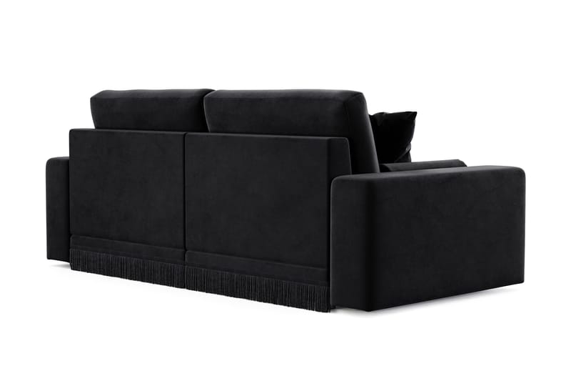 Arken Lyx 3-personers Dyb Sofa i fløjl - Sort - Møbler - Sofaer - Velour sofaer