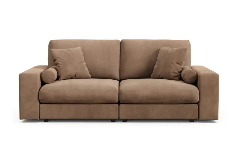 Arken Lyx 3-personers Dyb Sofa i Manchester - Brun - Møbler - Sofaer - 3 personers sofa