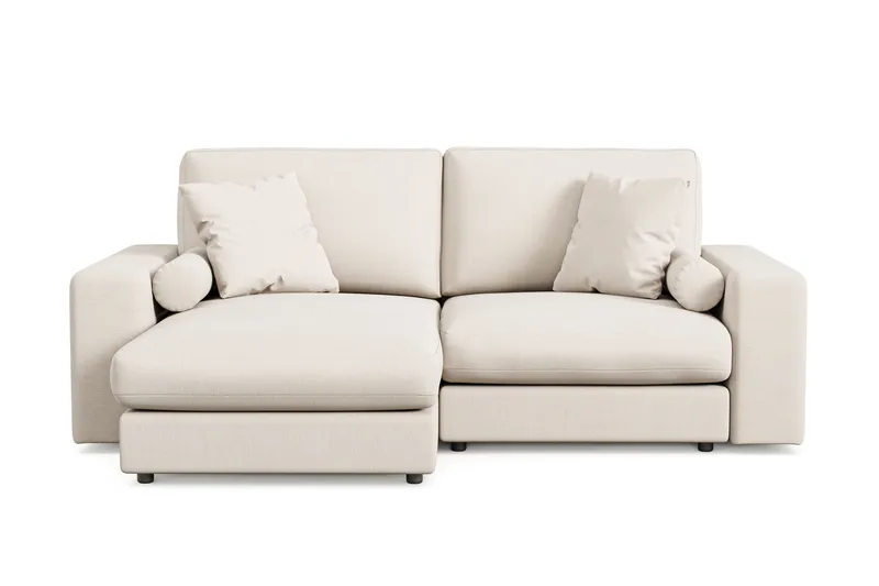 Arken Lyx 3-personers Vendbar L-formet Dyb Chaiselongsofa i stof - Lys beige - Møbler - Sofaer - Sofa med chaiselong