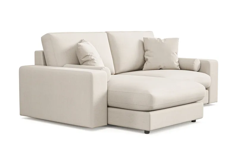 Arken Lyx 3-personers Vendbar L-formet Dyb Chaiselongsofa i stof - Lys beige - Møbler - Sofaer - Sofa med chaiselong