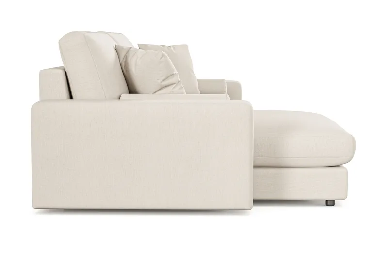 Arken Lyx 3-personers Vendbar L-formet Dyb Chaiselongsofa i stof - Lys beige - Møbler - Sofaer - Sofa med chaiselong