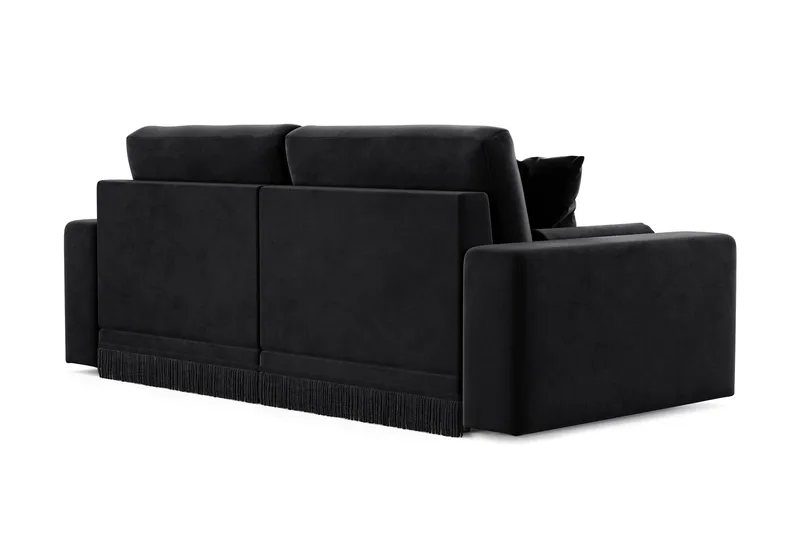Arken Lyx 3-personers Dyb Sofa i fløjl - Sort - Møbler - Sofaer - Velour sofaer