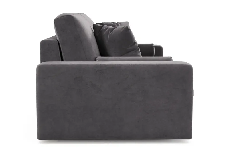 Arken Lyx 3-personers Dyb Sofa i fløjl - Mørkegrå - Møbler - Sofaer - Velour sofaer