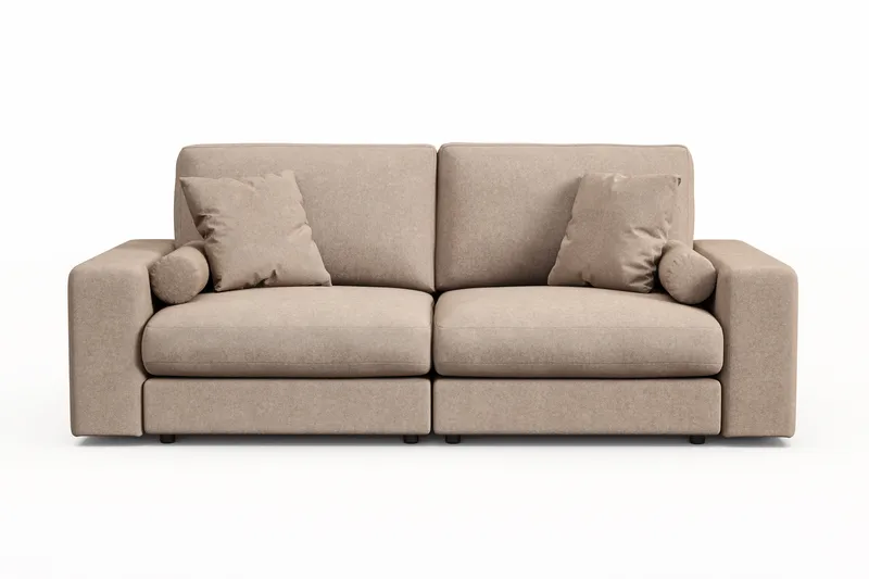 Arken Lyx 3-personers Dyb Sofa i stof - Beige - Møbler - Sofaer - 3 personers sofa