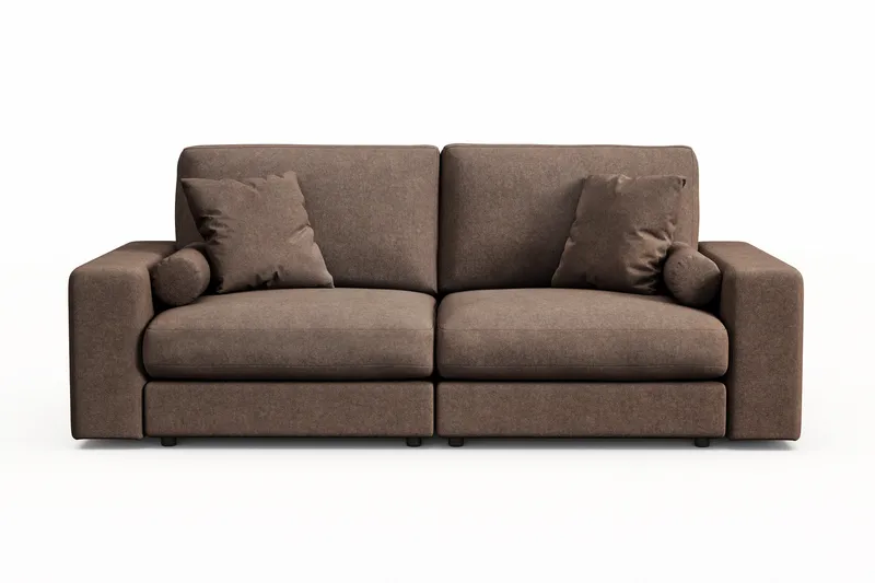 Arken Lyx 3-personers Dyb Sofa i stof - Brun - Møbler - Sofaer - 3 personers sofa