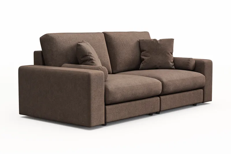 Arken Lyx 3-personers Dyb Sofa i stof - Brun - Møbler - Sofaer - 3 personers sofa