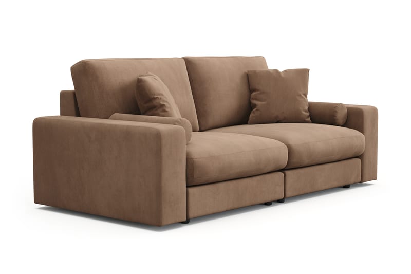 Arken Lyx 3-personers Dyb Sofa i Manchester - Brun - Møbler - Sofaer - 3 personers sofa